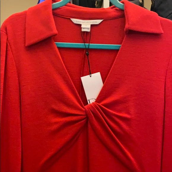 Diane Von Furstenberg Red Knit Dress - Picture 7 of 11